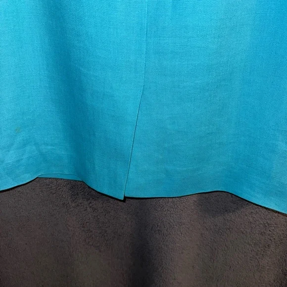 Talbots Blue Irish Linen Sleeveless Mini Dress Size 6P - Picture 7 of 8
